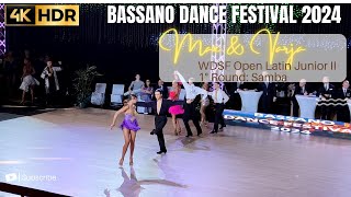 WDSF Bassano  Bassano Dance Festival 2024  Open Latin Junior II  1° Round  Samba [upl. by Jarred]