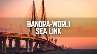 Bandra Worli Sea Link  Mumbai  India  Drone  Time Lapse [upl. by Lanae]