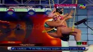 COMBATE Paloma se Sienta en la Cara de Alejandra en los Trapecios 160413 [upl. by Ahrens]