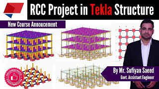 A Complete Project in Tekla Structure  RCC Project In Tekla Structure [upl. by Llevad]