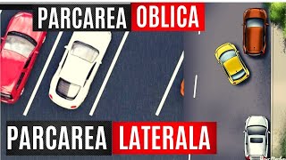 Parcarea laterală cu spatele întrun loc fix între 2 mașini și parcarea oblică pe stângadreapta Ep7 [upl. by Ros279]