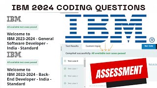 IBM Software Developer amp BackEnd Developer Assessment Coding Questions 20232024  IBM Test [upl. by Eixid703]