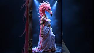 A woman dances with a Flamingo on AGT agt magic talent shorts dance performance deepface [upl. by Spielman]