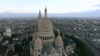 La Basilique du SacréCoeur de Montmartre vue du ciel [upl. by Atnohsal]