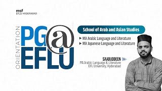 PGEFLU  MA Arabic amp MA Japanese in EFLU  msf EFLU [upl. by Ergener]