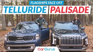 2023 Kia Telluride vs 2023 Hyundai Palisade [upl. by Hgeilhsa]