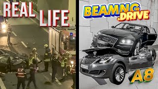 Accidents Based on Real Events on BeamNGDrive 12  Real Life  Flashbacks [upl. by Theodor751]