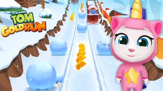 Funny Talking Tom Gold Run Speedrun Gameplay 14  UNICORN ANGELA [upl. by Soutor510]