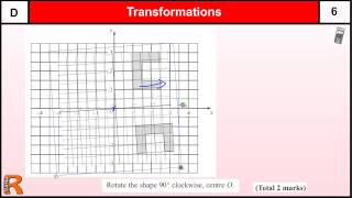 Transformations rotation GCSE Maths Foundation revision Exam paper practice amp help [upl. by Merchant399]