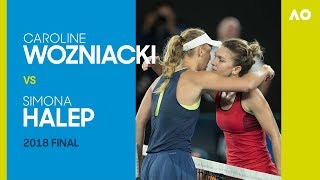 Caroline Wozniacki v Simona Halep  Australian Open 2018 Final  AO Classics [upl. by Rempe]