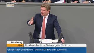 Bundestag Debatte über Bundeseinheitliche Netzentgelte für Strom am 26012017 [upl. by Odlonyer]