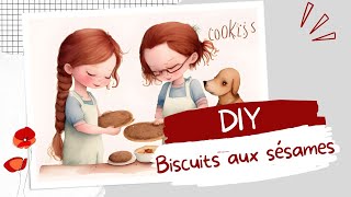 🐺 Recette de biscuits aux sésames  DIY  TUTO [upl. by Tabber]