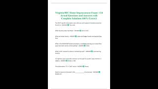 Virginia HIC Home Improvement Exam  124 Actual Questions and Answers with Complete Solutions [upl. by Asaret]