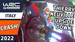 Thierry Neuville CRASH  WRC Rally Italia Sardegna 2022 WRC All Live clip [upl. by Merv969]