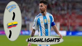 Argentina vs Ecuador 11  Todos los goles y resumen  2024 Cuartos de Final COPA AMÉRICA 2024 [upl. by Freddi]