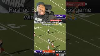 Rashod Bateman DROPS Game winning CATCH😳🤦🏽 nfl ravens [upl. by Naquin]