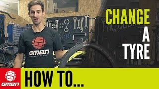 How To Change An MTB Tyre  Mountain Bike Maintenance [upl. by Koral]