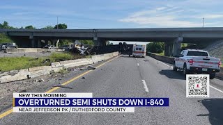 I840 closed in Rutherford County after 2 crashes [upl. by Schlessinger]