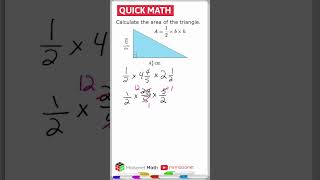 Area Of Triangles  Multiplying Mixed Numbers maths trianglearea [upl. by Lore238]