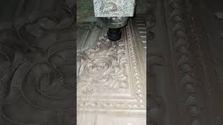 Door corner side flower design wood cnc router Machine 2D music cnctable cnccarving cncart art [upl. by Gillespie715]