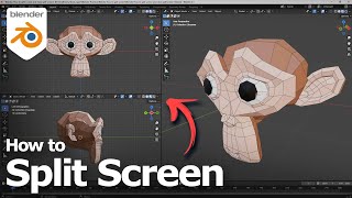 Blender how to split screen and remove split screen [upl. by Yevre]