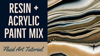 12 Mixing Resin With Acrylic PaintFluid Art Tutorial [upl. by Enaelem]