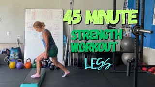 45 min LEGS strength workout [upl. by Yovonnda]