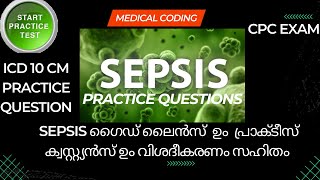 Sepsis Practice questions and guidelines ICD 10 CMCPC Exam [upl. by Yc]