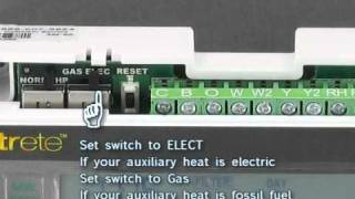 Filtrete 3M50 How to set the thermostat to work with heat pump systems [upl. by Rdnaskela]