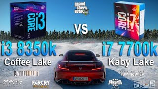 i3 8350k vs i7 7700k Test in 7 Games [upl. by Bernete]