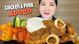 Chicken Pork Adobo Mukbang [upl. by Lezirg]