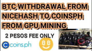 NICEHASH TO COINSPH WITHDRAWAL LOW FEE GPU Mining [upl. by Rhine]