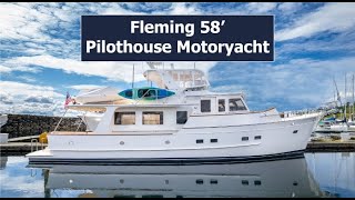 Fleming 58 Pilothouse Motoryacht quotPACIFICAquot  2022  Walkthrough Tour [upl. by Eseret]