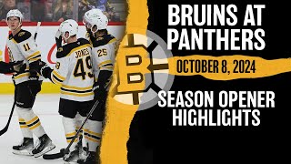 Bruins Highlights Boston Opens Season with Playoff Rematch at Florida [upl. by Tumer414]