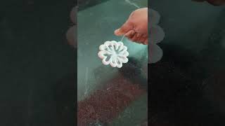 Simple Flower rangoli shorts youtubeshorts flowers [upl. by Joiner913]