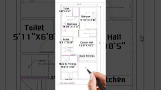 215X42 House Plan  2BHK  Shop elevation floorplan housedesign Viral design shorts artghar [upl. by Ammej492]