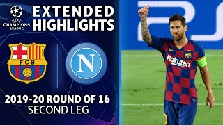 Barcelona vs Napoli  Champions League Round of 16 Highlights  UCL on CBS Sports [upl. by Aihsekan218]