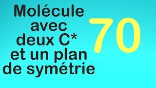 703éme cas Molécule avec deuc carbones asymétrique présentant un plan de symétrie [upl. by Lerrehs]