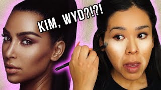 I TRIED FOLLOWING A KIM KARDASHIAN TUTORIAL [upl. by Arielle669]