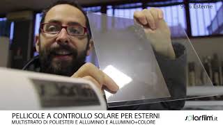 Pellicole a Controllo Solare per Vetri Oscuranti e Specchiate per Esterni Solarfilmit [upl. by Enniotna]