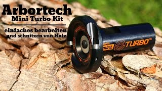 Arbortech Mini Turbo Kit einfaches bearbeiten und schnitzen von Holz [upl. by Christoper144]