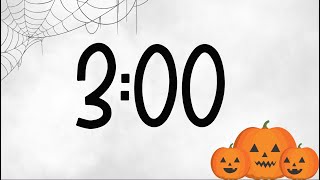 3 Minute Cute Halloween Pumpkin Timer Spooky Synth Tones at End [upl. by Haneekas711]