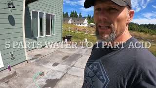 Removing Concrete Sealer and Acid Washing Concrete [upl. by Nothgiel]