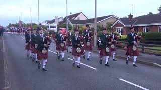 Trillick Pipe Band  Ardess Accordion Charity Parade 2024 2 [upl. by Nertie]