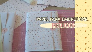 Como fazer papel personalizado para embrulhar pedidos [upl. by Asil]