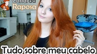 Tudo Sobre o Meu Cabelo Ruivo Natural Tingido [upl. by Rebmak]