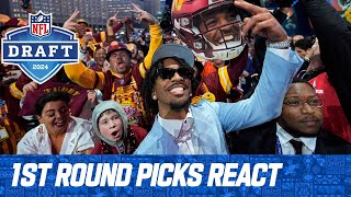 First Round Picks React to Being Drafted  2024 NFL Draft [upl. by Gonick]