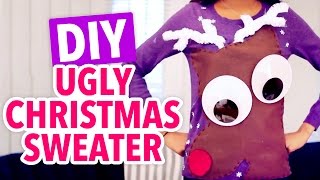 DIY Ugly Christmas Rudolph Sweater  HGTV Handmade [upl. by Robson]