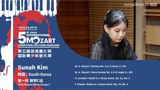 Sunah Kim 5th Zhuhai International Mozart Competition  First Round Piano Group C [upl. by Ennaid]