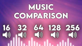 16 vs 32 vs 64 vs 128 vs 256 kbps MUSIC QUALITY DIFFERENCE [upl. by Ifen]